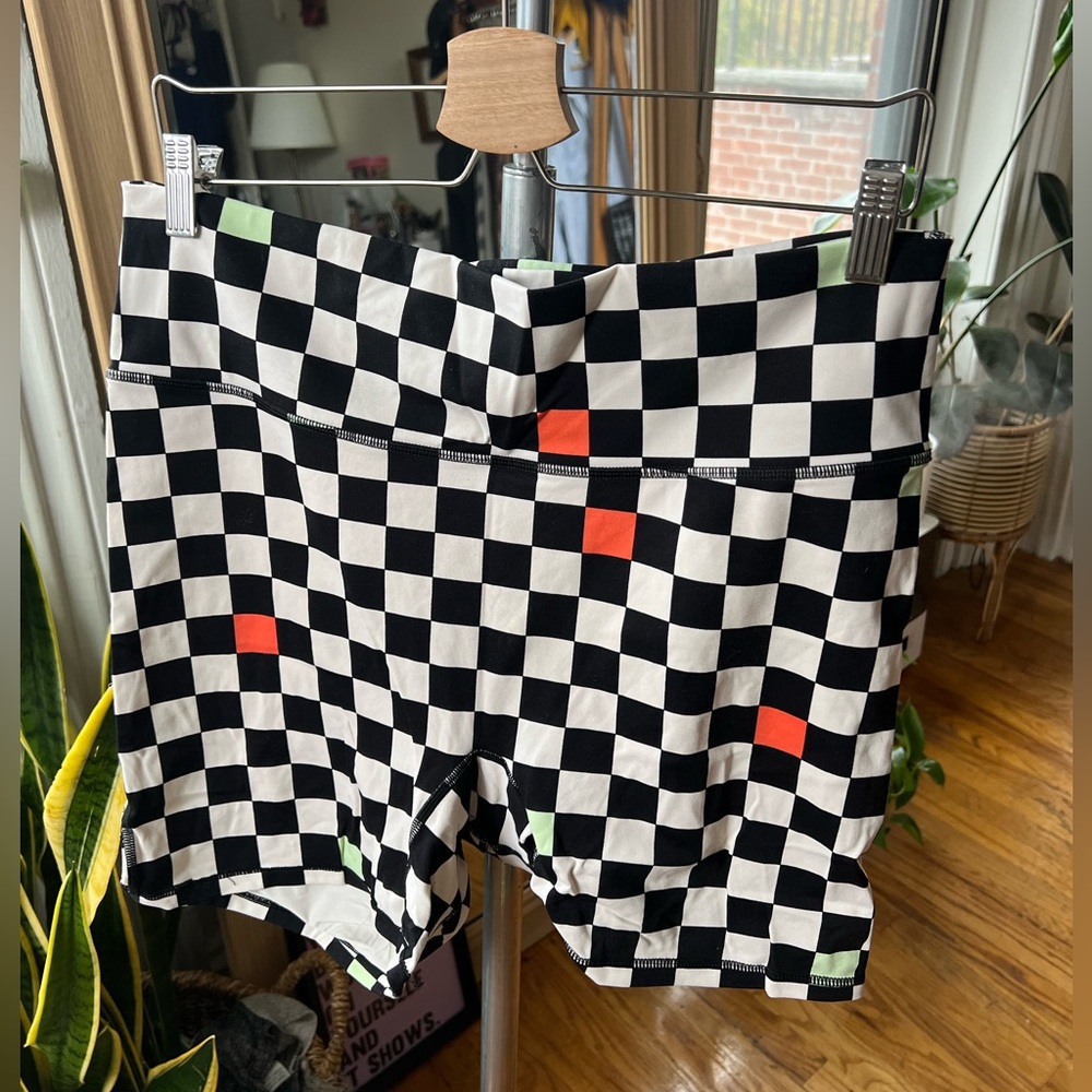 Fabletics Checkered Biker Shorts